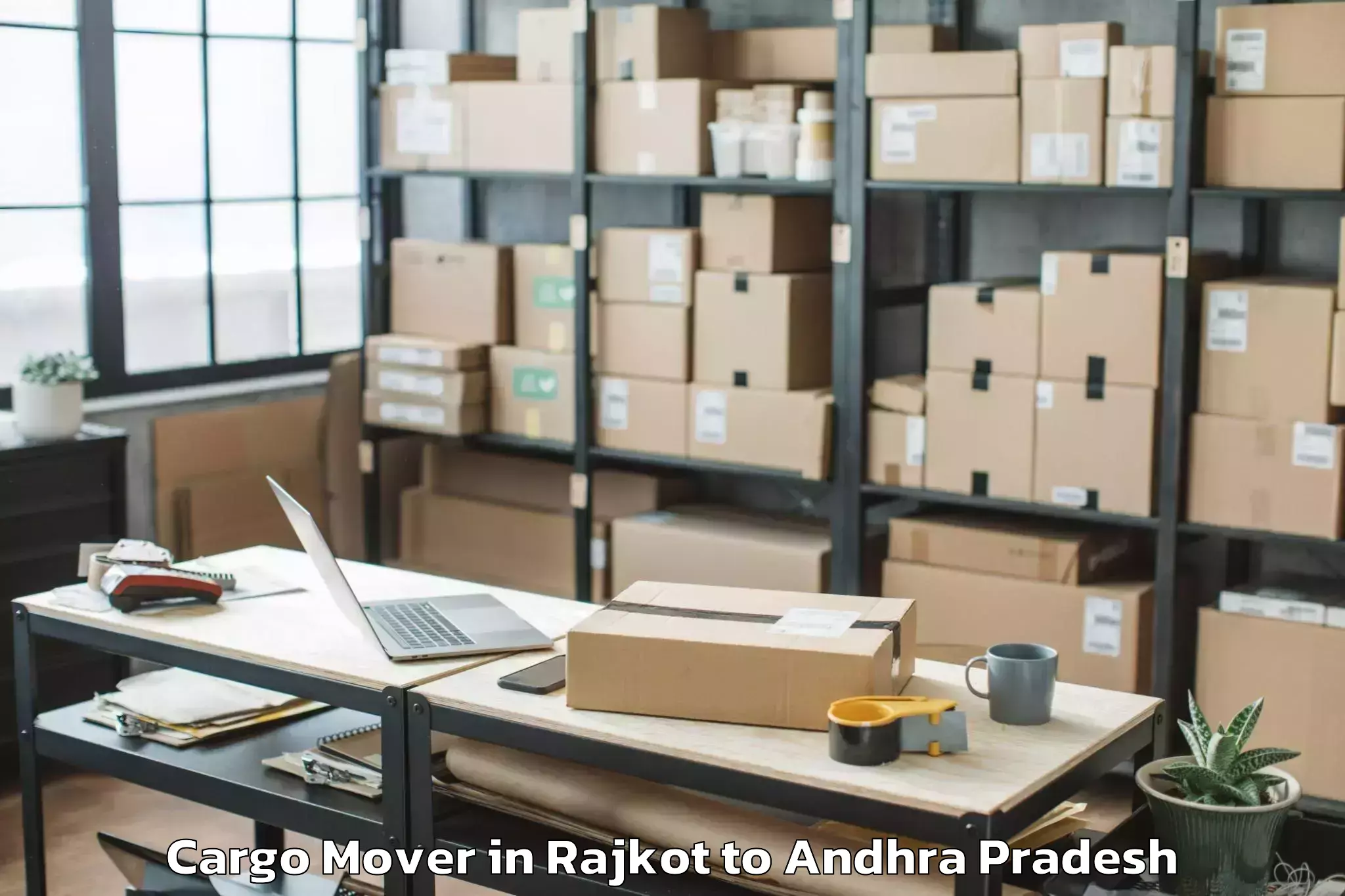 Top Rajkot to Vidyanagar Nellore Cargo Mover Available